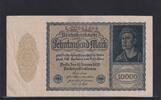Weimarer Republik, Reichsbank, 10000 Mark Ro.69b, DEU-78b, Reichsdruck, KN 8 stellig, FZ: L, -