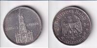 Deutsches Reich, Drittes Reich, 5 Reichsmark Garnisonkirche Potsdam, mit Datum, -