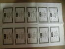 Frankreich 10 Livres, kompletter Zehnerbogen, -