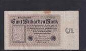 Weimarer Republik, Reichsbank, 5 Milliarden Mark Ro.112c, DEU-133, Wz. Kreuzblüten, Firmendruck FZ: K, -