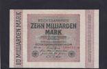 Weimarer Republik, Reichsbank, 10 Milliarden Mark Ro.114a, DEU-136f, Firmendruck, Wz. Hakensterne, KN 6stellig, FZ. NF, -