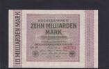 Weimarer Republik, Reichsbank, 10 Milliarden Mark Ro.114a, DEU-136f, Firmendruck, Wz. Hakensterne, KN 6stellig, FZ. GE, -