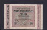 Weimarer Republik, Reichsbank, 10 Milliarden Mark Ro.114a, DEU-136f, Firmendruck, Wz. Hakensterne, KN 6stellig, FZ. NF, -