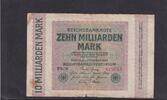 Weimarer Republik, Reichsbank, 10 Milliarden Mark Ro.114c, DEU-136b, Wz. Ringe FZ. WB, -