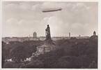 Deutsches Reich, Drittes Reich, Ansichtskarte Hamburg, Zeppelin über Bismarckdenkmal, -