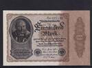 Weimarer Republik, Reichsbank, 1000 Mark Ro.81bb, DEU-92d 2, Firmendruck FZ: B, mit Bogenwasserzeichen 2, -