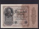 Weimarer Republik, Reichsbank, 1000 Mark Ro.81bb, DEU-92d 2, Firmendruck FZ: B, mit Bogenwasserzeichen 2, -