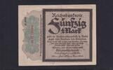 Deutsches Reich, Kaiserreich, I. Weltkrieg, 50 Mark Ro.56d, DEU-44d, Wz. diagonale Wellenlinien, Trauerschein, -