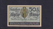 Weimarer Republik, Sachsen, 50 Pfennig Dresden Rat der Stadt, Papier weiß, Reihe G, -