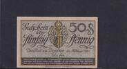 Weimarer Republik, Sachsen, 50 Pfennig Dresden Rat der Stadt, Papier grau, Reihe P, -