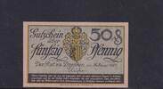 Weimarer Republik, Sachsen, 50 Pfennig Dresden Rat der Stadt, Papier grau, Reihe T, -