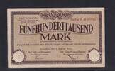 Weimarer Republik, Sachsen, 500000 Mark Dresden Rat der Stadt, Reihe A, KN 6 stellig, -