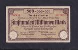 Weimarer Republik, Sachsen, 500 Millionen Mark Dresden Rat der Stadt, Reihe A, -