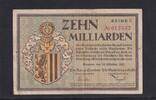 Weimarer Republik, Sachsen, 10 Milliarden Mark Dresden Rat der Stadt, Reihe C, Wz. Rat der Stadt, -