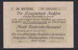 Weimarer Republik, Sachsen, 100000 Mark Dresden, Die Landständische Bank , -
