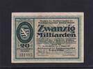 Weimarer Republik, Sachsen, 20 Milliarden Mark Dresden-Altstadt, Amtshauptmannschaft, KN 6 stellig, -