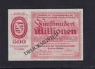 Weimarer Republik, Sachsen, 500 Millionen Mark Dresden-Altstadt, Amtshauptmannschaft, ohne KN, DRUCKMUSTER, -