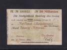 Weimarer Republik, Sachsen, 20 Milliarden Mark Radeburg Stadtgirokasse, -