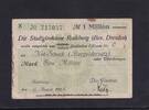Weimarer Republik, Sachsen, 1 Million Mark Radeburg Stadtgirokasse, -