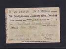 Weimarer Republik, Sachsen, 1 Million Mark Radeburg Stadtgirokasse, -