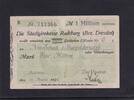 Weimarer Republik, Sachsen, 1 Million Mark Radeburg Stadtgirokasse, -