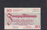 Weimarer Republik, Sachsen, 20 Millionen Mark Dresden-Neustadt, Amtshauptmannschaft, KN 6 stellig, -