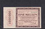 Weimarer Republik, Sachsen, 1 Million Mark Dresden-Neustadt, Amtshauptmannschaft, Wz. Päßler Haken, -