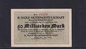 Weimarer Republik, Sachsen-Anhalt, 50 Milliarden Mark Magdeburg-Buckau, R. Wolf AG, -
