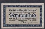Deutsches Reich, Württemberg, 10000 Mark Württembergische Notenbank Stuttgart, -