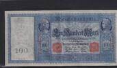 Deutsches Reich, Kaiserreich, 100 Mark Papier weiß, Serie: F, -