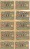 Deutsches Reich, Weimarer Republik,, 1 Mark Lot 10 Stück Reichsbanknoten gebraucht, -