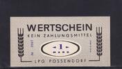 Deutschland, DDR, 1 Mark LPG-Geld, LPG Possendorf, -