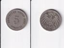 Deutsches Reich, Kaiserreich, 5 Pfennig großer Adler, Kupfer/Nickel, -