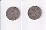 Deutsches Reich, Kaiserreich, 5 Pfennig großer Adler, Kupfer/Nickel, -