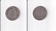 Deutsches Reich, Kaiserreich, 5 Pfennig großer Adler, Kupfer/Nickel, -