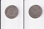 Deutsches Reich, Kaiserreich, 5 Pfennig großer Adler, Kupfer/Nickel, -