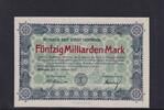 Baden, 50 Milliarden Mark Hüfingen, Stadt, Rs. bedruckt, ohne KN , -