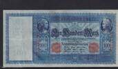 Deutsches Reich, Kaiserreich, 100 Mark Ro.34b, DEU.39b, Papier hellblau, Serie: E, -