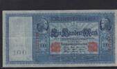 Deutsches Reich, Kaiserreich, 100 Mark Ro.34b, DEU.39b, Papier hellblau, Serie: F, -