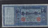 Deutsches Reich, Kaiserreich, 100 Mark Ro.34b, DEU.39b, Papier hellblau, Serie: F, -