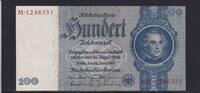 Deutsches Reich, Drittes Reich, 100 Reichsmark Ro.176b, DEU-211b, Zwischenform, Udr.-Bst. G Serie: M, -