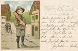 Deutsches Reich Ansichtskarte Schulanfang, Künstlerkarte Mailick -