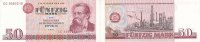 Deutschland, DDR 50 Mark 1971 Ro.360a Typensatz leicht gebraucht II+ 5.85 US$ Tax included +  10.56 US$ shipping