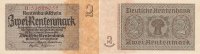 Deutsches Reich, 2 Rentenmark Ro.167b Reichsdruck KN 8 stellig, -