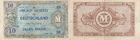 Deutschland, Alliierte Besatzung, 10 Mark Ro.203d UdSSR-Druck KN 8 stellig -