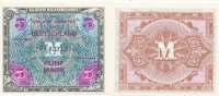 Deutschland, Alliierte Besatzung, 5 Mark Ro.202d UdSSR Druck KN 8stellig, -