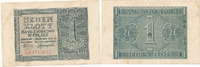 Deutschland,Drittes Reich, 1 Zloty Generalgouvernement Polen, Ro.579b, Serie BD KN 18mm lang, -