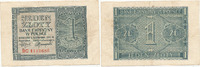 Deutschland,Drittes Reich, 1 Zloty Generalgouvernement Polen, Ro.579b, Serie BC KN 18mm lang, -