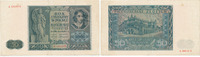 Deutschland,Drittes Reich, 50 Zlotych Generalgouvernement Polen, Ro.582 Serie A, -