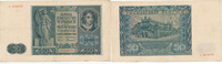 Deutschland,Drittes Reich, 50 Zlotych Generalgouvernement Polen, Ro.582 Serie A, -